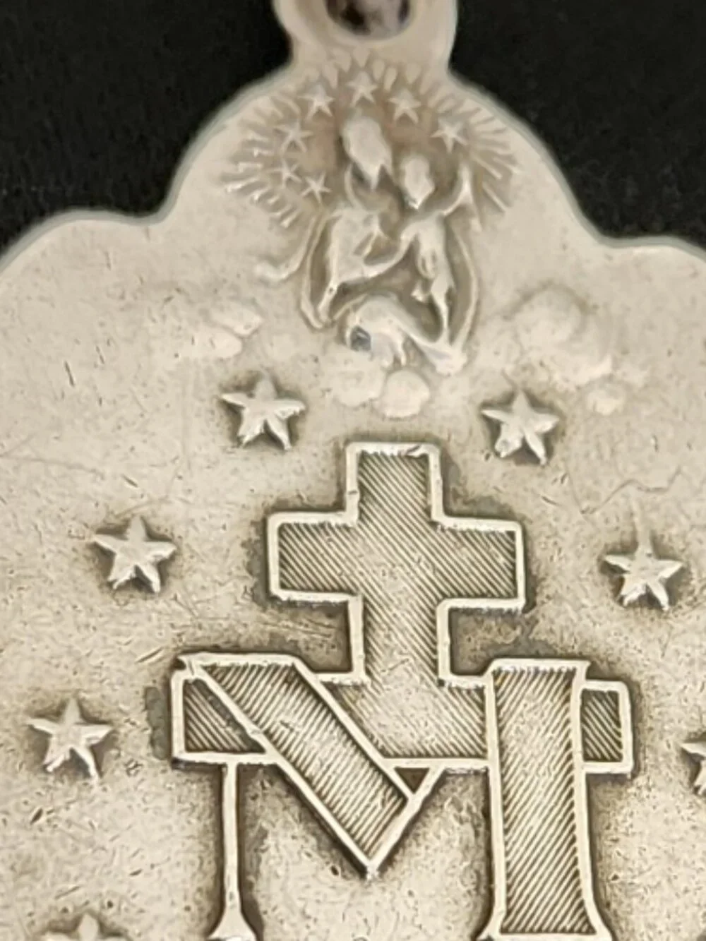 Vintage WWII Sterling Silver Miraculous Medal 